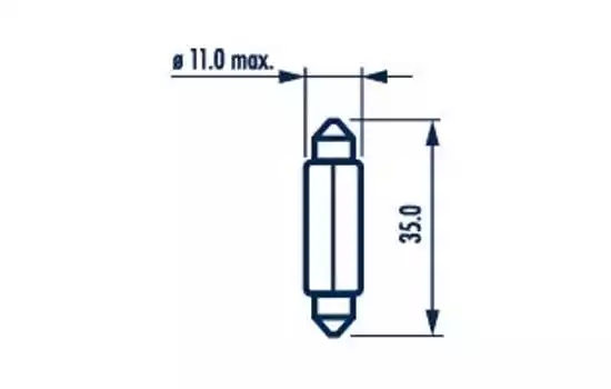 Лампа 12V T10,5x38 10W SV8,5-8 NARVA Festoon 1 шт. картон 17316