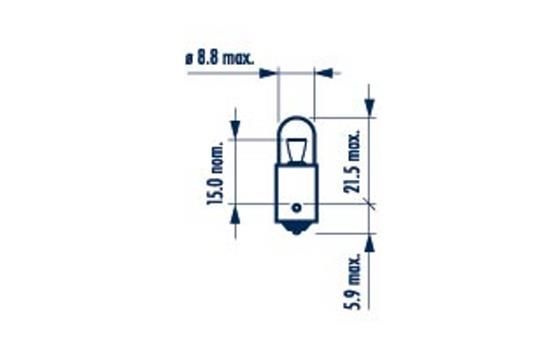 Лампа 12V T4W 4W NARVA Standard 1 шт. картон 17131