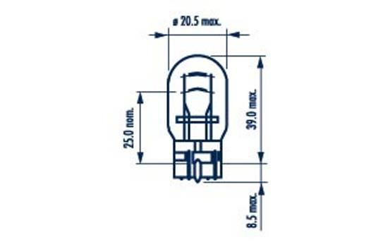 Лампа 12V W21/5W 21/5W NARVA 1 шт. картон 17919