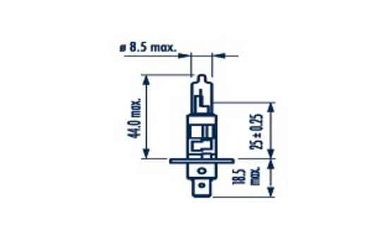 Лампа 24V H1 70W NARVA Standard 1 шт. картон 48702