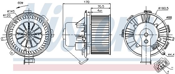 Вентилятор отопителя салона NISSENS 87105