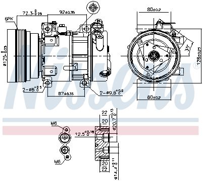 Компрессор кондиционера NISSENS 89148