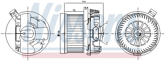 Мотор отопителя Renault Logan Faza 1/2 /LADA Largus NISSENS 87267