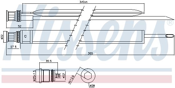 Осушитель кондиционера MB W204/W212/X204 NISSENS 95465