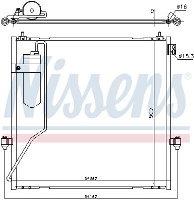 Радиатор кондиционера NISSENS 940472