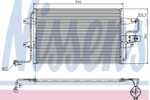 Радиатор кондиционера NISSENS 94310
