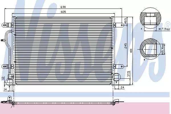 Радиатор кондиционера NISSENS 94665