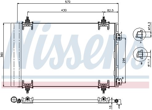 Радиатор кондиционера NISSENS 94826