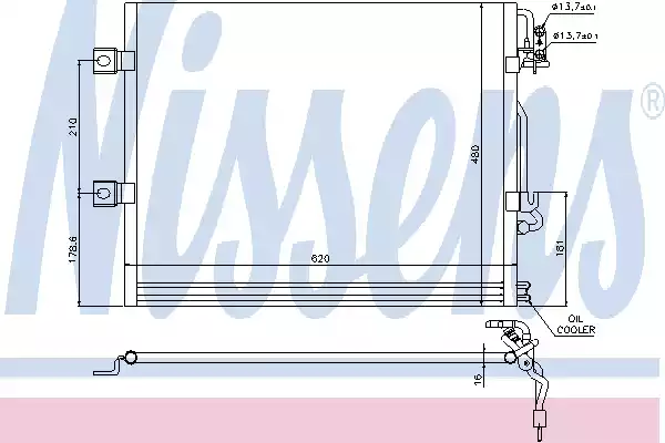 Радиатор кондиционера NISSENS 94858