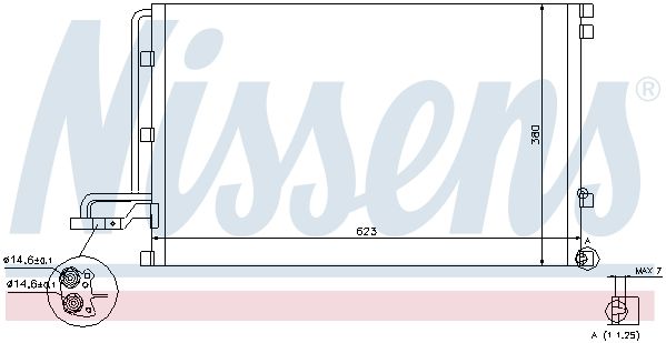 Радиатор кондиционера VOLVO S40 V50 04- NISSENS 940087