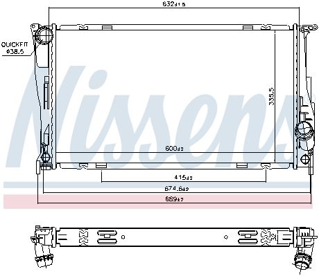 Радиатор основной BMW E81/E87/E90/X1(E84) mot.N54 NISSENS 60832