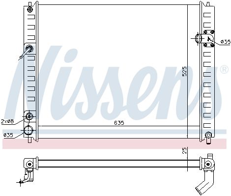 Радиатор основной INFINITI EX/FX II/QX50/QX70 NISSENS 68091