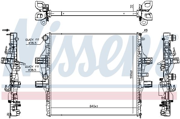 Радиатор основной IVECO Daily V 2011-> NISSENS 61989