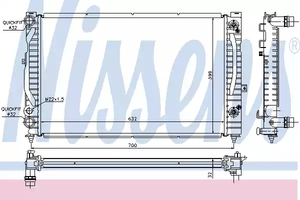 Радиатор основной NISSENS 60229