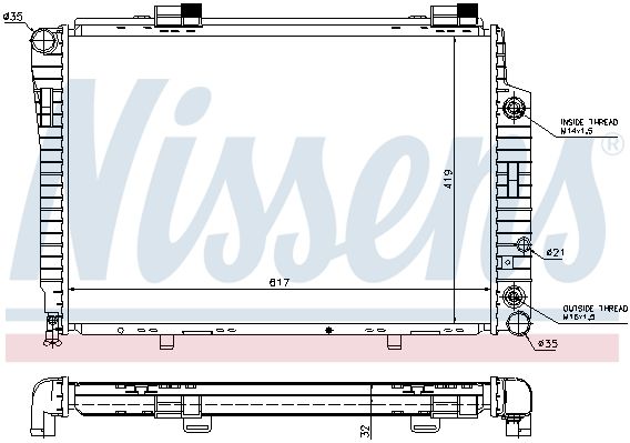 Радиатор основной NISSENS 62756A