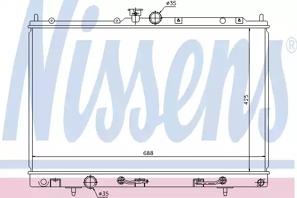 Радиатор основной NISSENS 62893