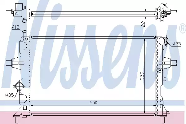 Радиатор основной NISSENS 630041