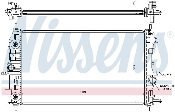 Радиатор основной NISSENS 630724