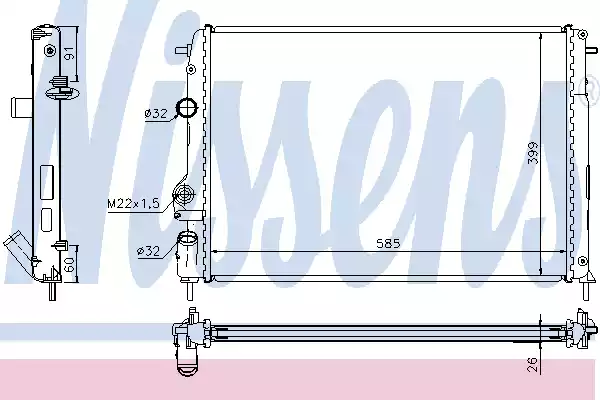 Радиатор основной NISSENS 63896A