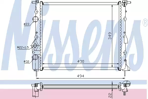 Радиатор основной NISSENS 639371