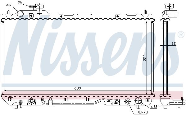 Радиатор основной NISSENS 64630A