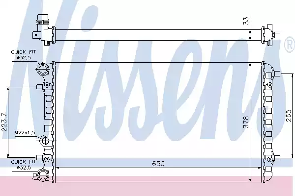 Радиатор основной NISSENS 65228