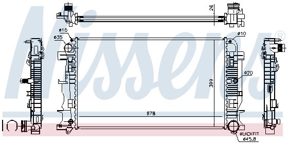 Радиатор основной NISSENS 67156A