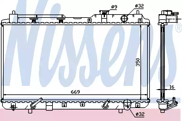 Радиатор основной NISSENS 681021