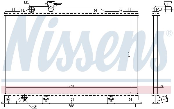 Радиатор основной NISSENS 68524