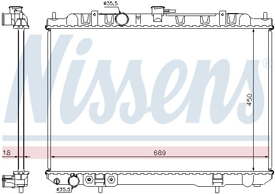 Радиатор основной NISSENS 68704