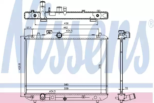 Радиатор основной NISSENS 69400