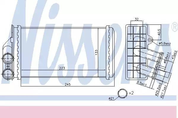 Радиатор отопителя NISSENS 71157