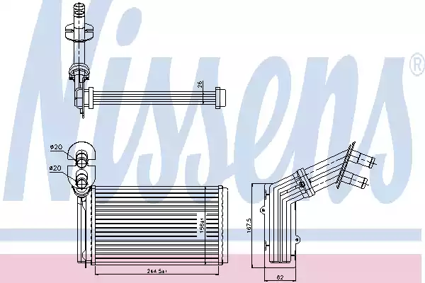 Радиатор отопителя NISSENS 73973