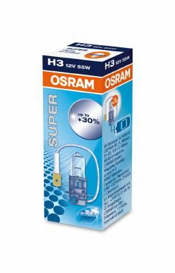 Лампа 12V H3 55W +30% PK22s OSRAM SUPER 1 шт. картон 64151SUP