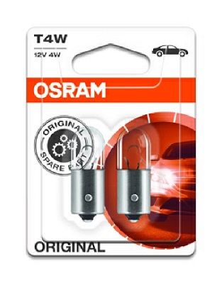 Лампа 12V T4W 4W BA9s OSRAM ORIGINAL LINE 2 шт. блистер 3893-02B