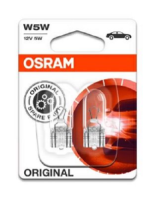 Лампа 12V W5W 5W OSRAM ORIGINAL LINE 2 шт. блистер 2825-02B