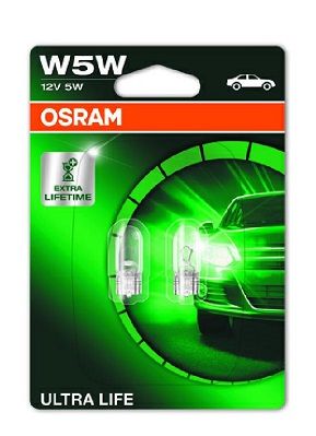 Лампа 12V W5W 5W OSRAM ULTRA LIFE 2 шт. блистер 2825ULT-02B