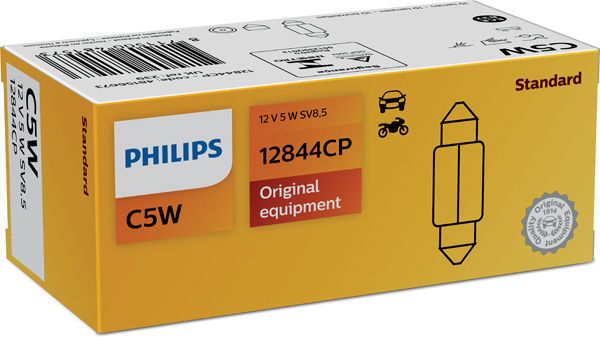 Лампа 12V C5W 5W PHILIPS 1 шт. картон 12844CP