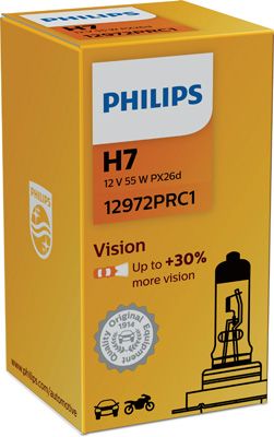 Лампа 12V H7 55W +30% PHILIPS Premium 1 шт. картон 12972PRC1