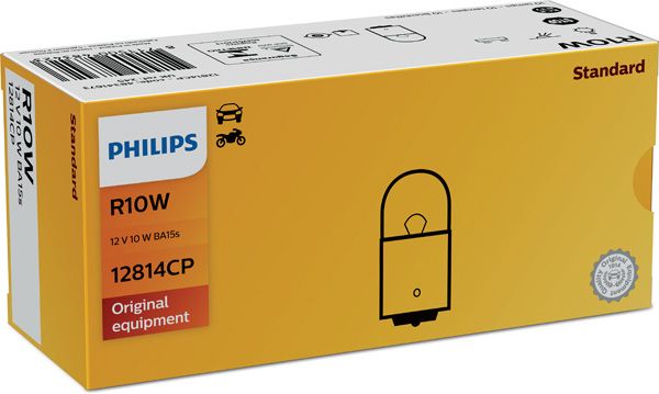 Лампа 12V R10W 10W PHILIPS 1 шт. картон 12814CP