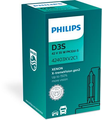 Лампа ксеноновая D3S PHILIPS X-tremeVision gen2 1 шт. 42403 XV2 C1