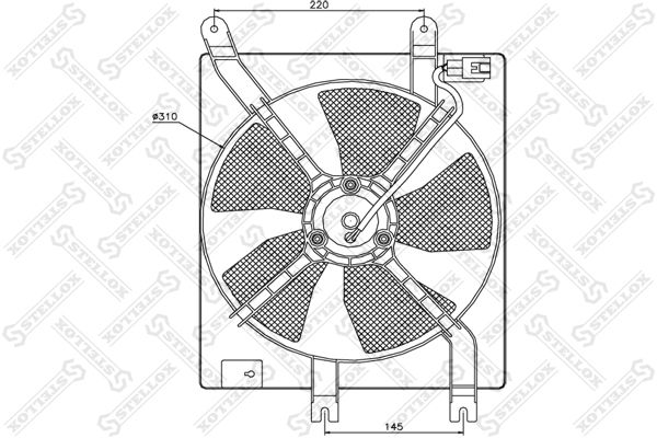 Вентилятор охлаждения Daewoo Matiz 0.8/1.0 98> STELLOX 2999252_SX