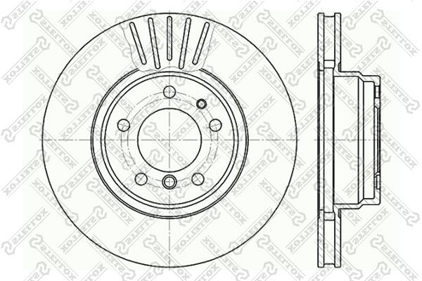 Диск тормозной передний BMW E38 2.5-3.5 M51/M52/M57/M60/M62 93> STELLOX 60201534V_SX