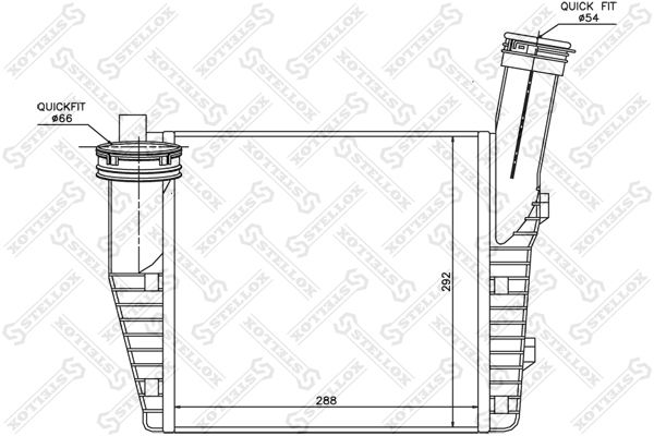 Интеркулер правый VW Touareg, Audi Q7 3.0TDi 4WD 04> STELLOX 1040079_SX