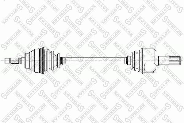 Привод левый 595mm, 23352 Peugeot Partner, Citroen Berlingo 1.1/1.4 MA 96> STELLOX 1581044_SX