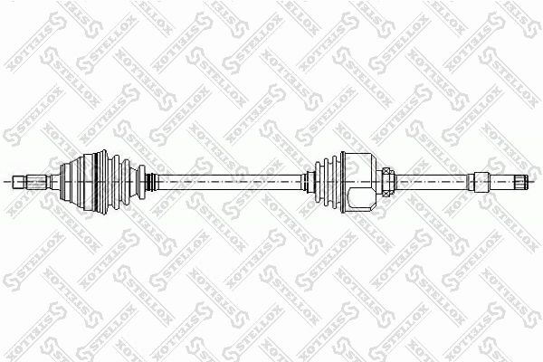 Привод правый 865mm peugeot partner, citroen berlingo 1.1/1.4 ma 96 STELLOX 1581043sx