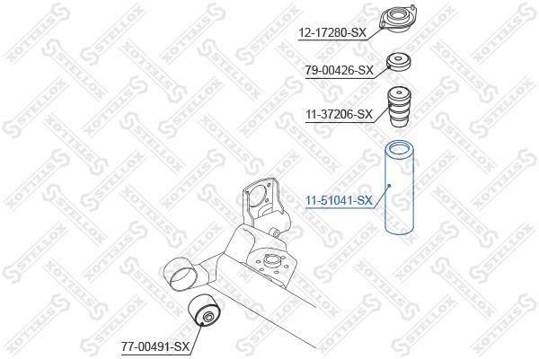 Пыльник амортизатора заднего hyundai getz 02, kia picanto 04 STELLOX 1151041_SX