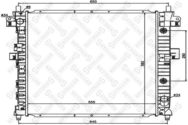 Радиатор основной STELLOX 1026287SX