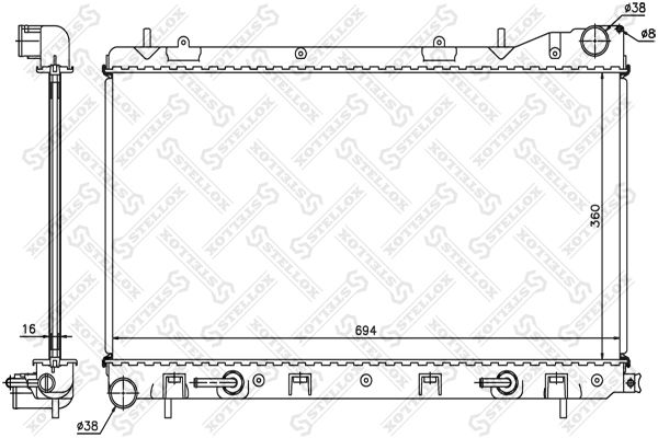 Радиатор охлаждения АКПП, БЕЗ ГОРЛОВИНЫ SUBARU FORESTER 2.0I 02-05 45111SA010 STELLOX 1025396SX