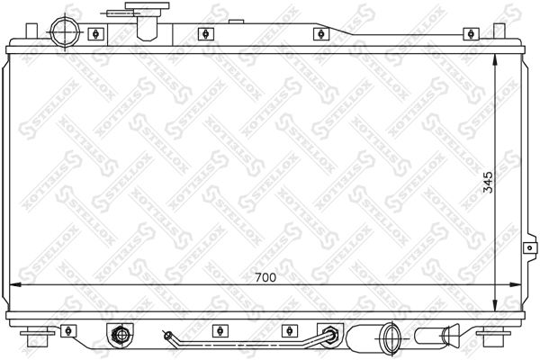Радиатор системы охлаждения акпп KIA Sephia I 1.5i 96-01/1.8i 97-01/Sephia II 1.6i 01> STELLOX 1026469_SX
